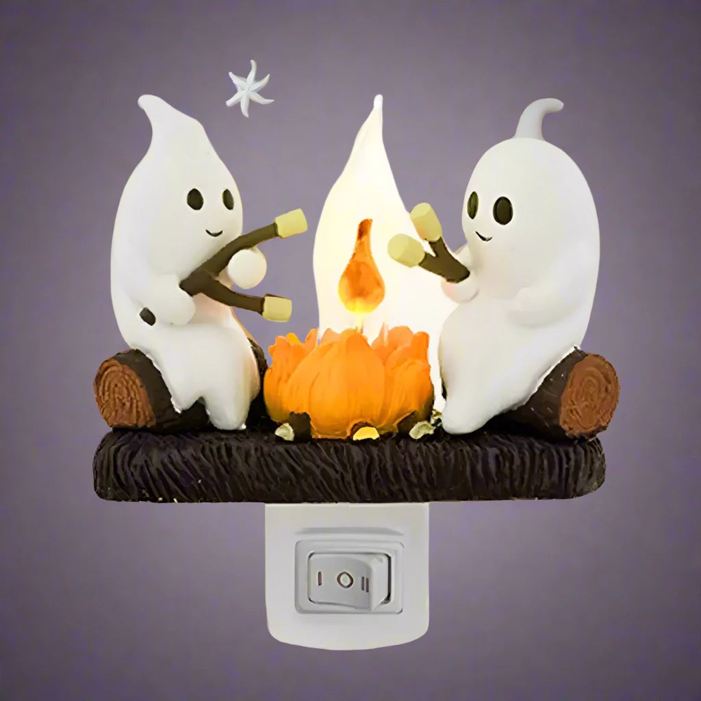 Cozy Ghost Campfire Nightlight