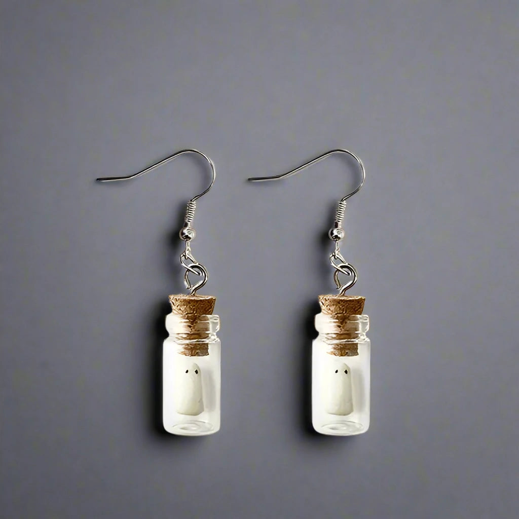 Spooky Spirits Bottle Earrings