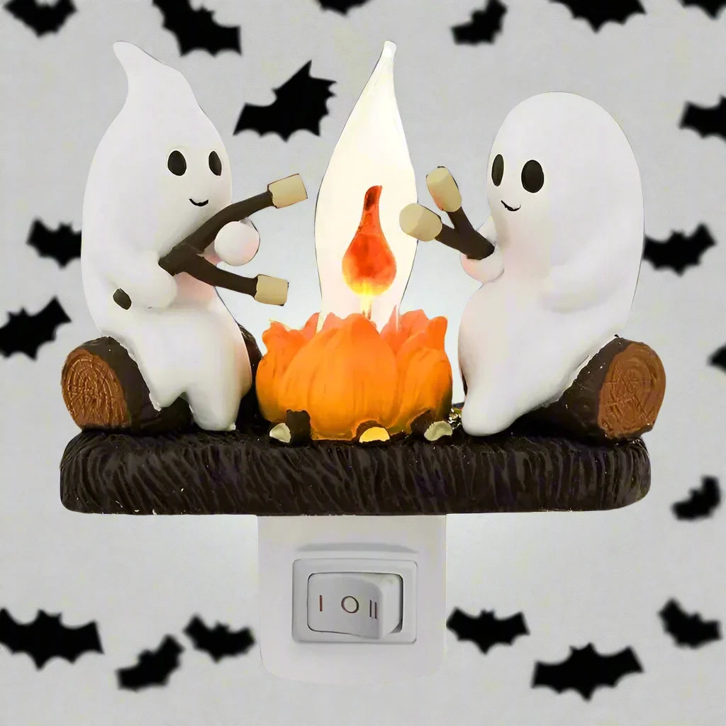 Cozy Ghost Campfire Nightlight