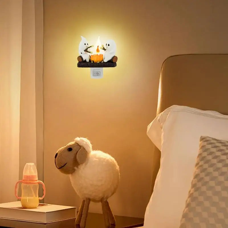 Cozy Ghost Campfire Nightlight