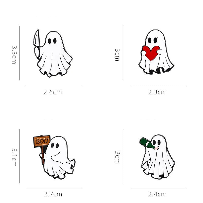 Cozy Ghost Enamel Pin Collection