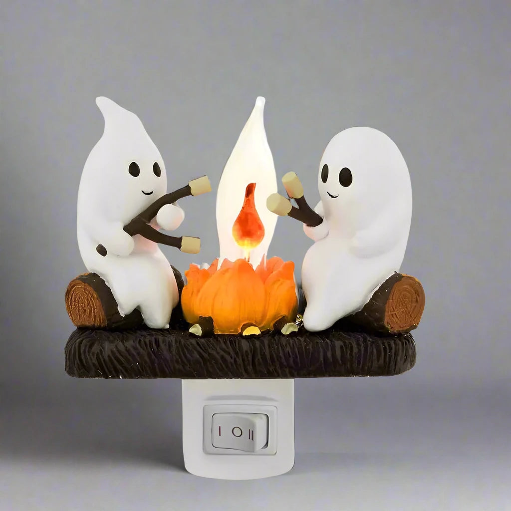 Cozy Ghost Campfire Nightlight