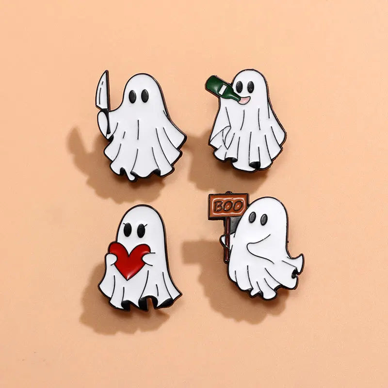 Cozy Ghost Enamel Pin Collection